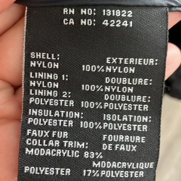 S 13/NYC black puffy jacket w faux fur collar size small, excellent condition - Picture 8 of 8